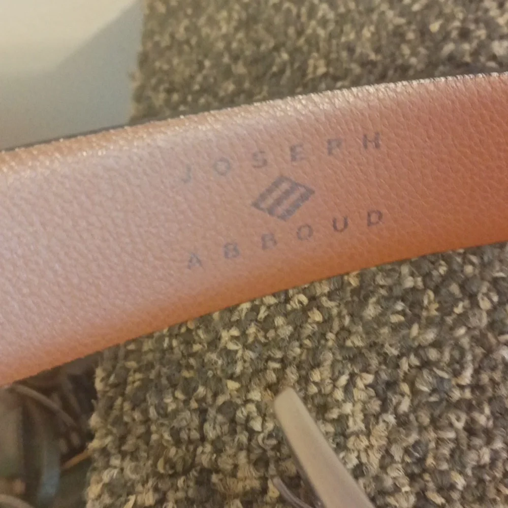 Joseph Abboud Brown Leather Belt Size 38